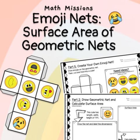 Thumbnail for Surface Area of 3D Shape Nets Math Project | Decimals, Fractions, Whole Numbers