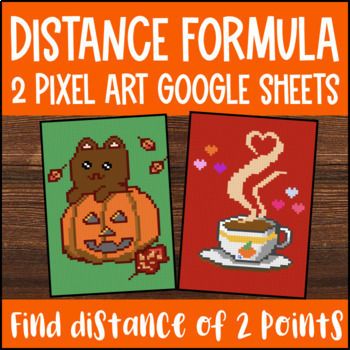 Thumbnail for Thanksgiving Distance Formula Pixel Art Distance Two Points Pythagorean Theorem