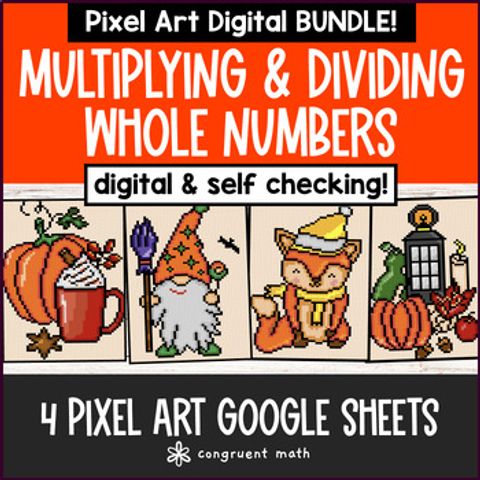 Thumbnail for Thanksgiving Math | Multiplying and Dividing Multi-Digit Whole Numbers Pixel Art