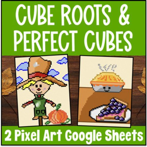 Thumbnail for Thanksgiving Perfect Cubes & Cube Roots of Rational Numbers Equations Pixel Art