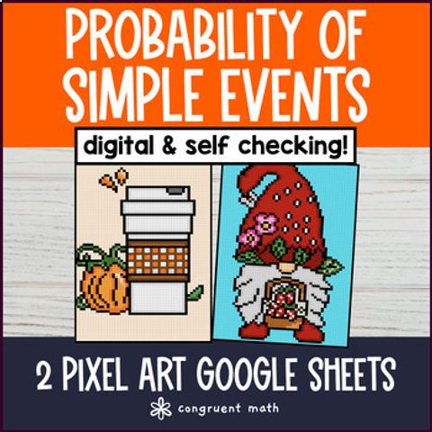 Thumbnail for Thanksgiving Probability of Simple Events Digital Pixel Art | Probability Model