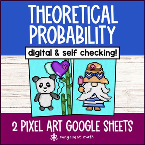 Thumbnail for Theoretical Probability Digital Pixel Art | Make Predictions Probability Model