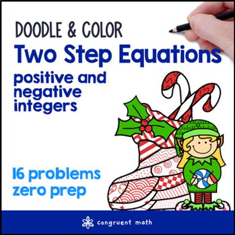 Thumbnail for Two Step Equations | Doodle Math: Twist on Color by Number | Christmas