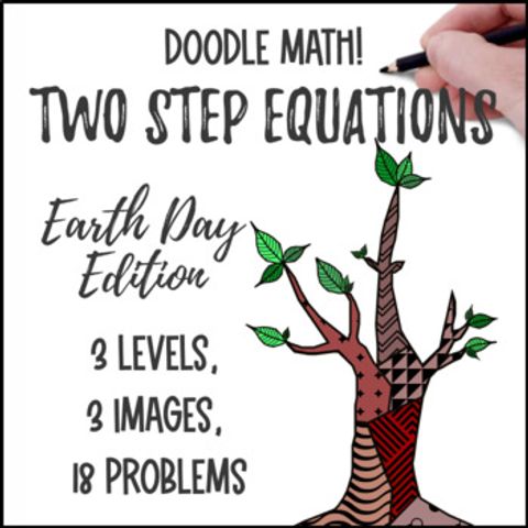 Thumbnail for Two Step Equations | Doodle Math: Twist on Color by Number | Earth Day