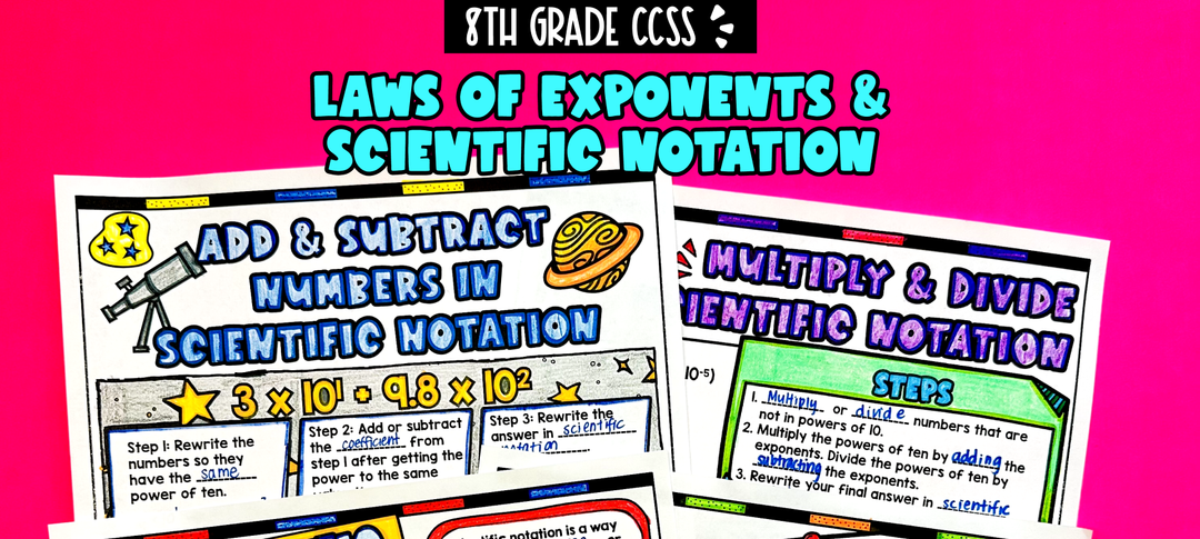 Scientific Notation & Laws of Exponents Unit | 8th Grade | Congruent Math